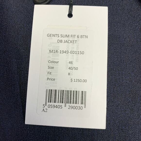 PAUL SMITH Size 40 Navy Wool Linen Peak Lapel Sport Coat - Picture 7 of 10